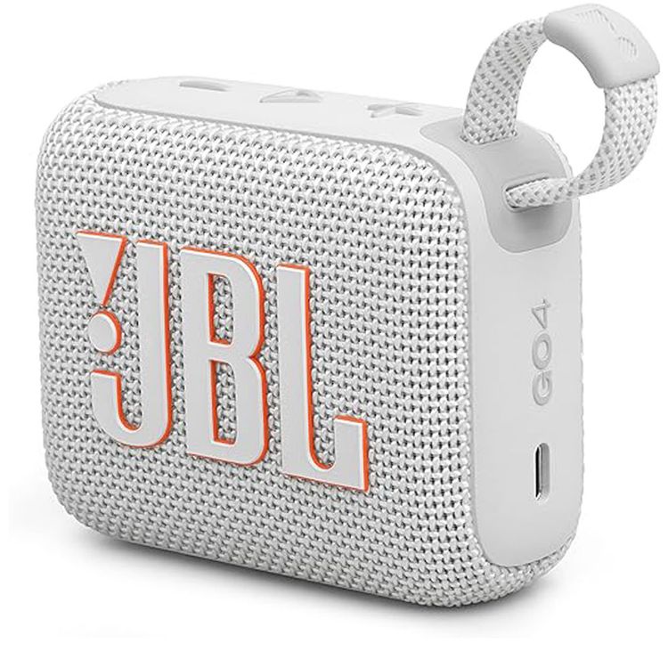 JBL Go4 Portable Wireless Speaker, 7 Hours Music Play Time, Water Proof & Dust Proof, Bluetooth Version 5.3, Rechargeable Battery, Vibrant Color Options, JBL Pro Sound - White