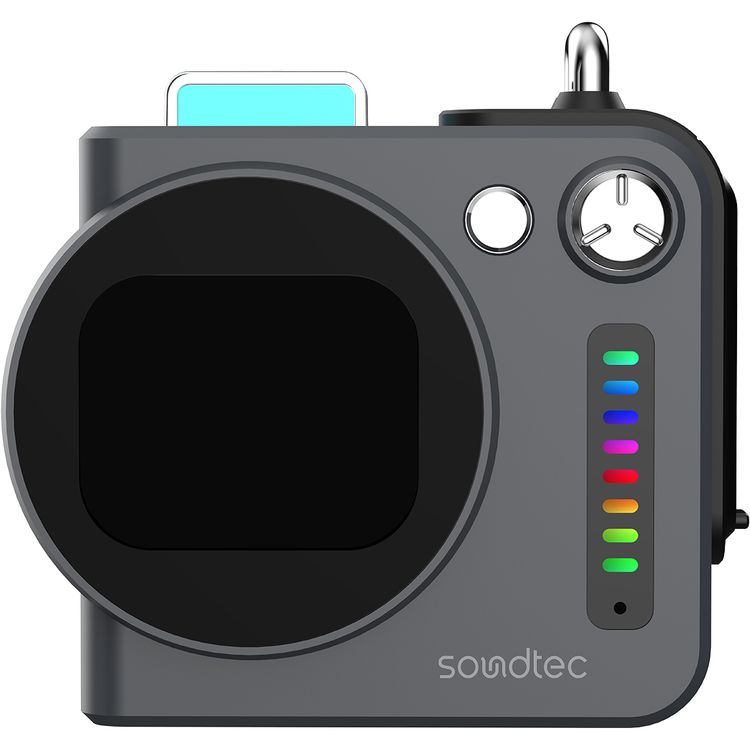 Porodo Vibego Mini RGB Speaker with Bluetooth Version 5.4, Touch Control Display, 15 Hours Play Time, Type-C Charging Port, 2000mAh Battery Capacity, 2 Hours Charging Time, Micro SD Slots, Vibrant RGB Lighting - Gray