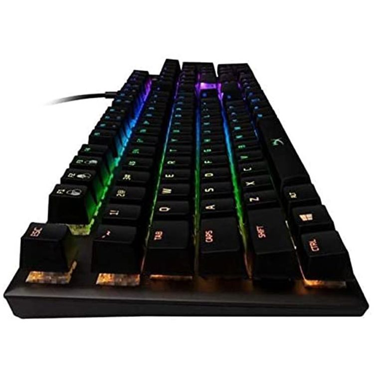 HyperX Alloy FPS RGB, Mechanical Gaming Keyboard, Compact, Software-Controlled Light and Macro Customization, Fast and Linear, Silver Speed Switches, RGB LED Backlit