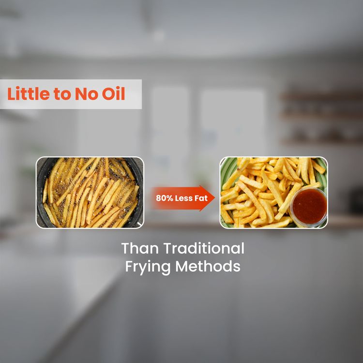 Porodo Lifestyle Double Stack Air Fryer, 11L Capacity, 2800W Power, 220-240V Voltage, 50-60Hz Frequency, 12 Presets, Touch Control - Black