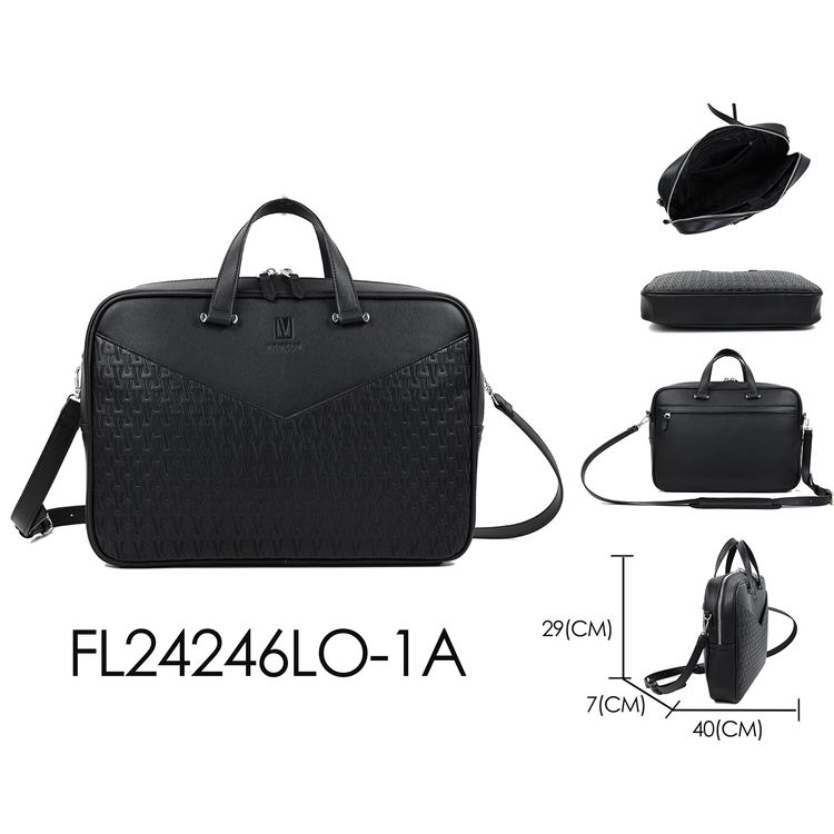 Levelo Luxe 16" Laptop Sleeve, Secure Closure, Padded Design, Ample Space - Black