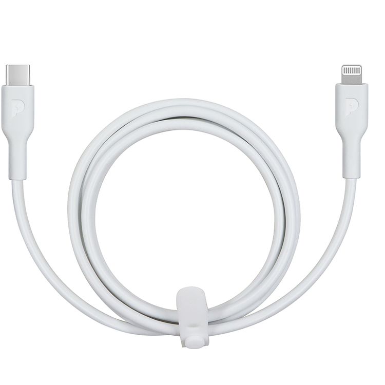 Powerology Type-C to Lightning Cable PD 20W, Fast Data Sync And Charge, Universal Compatibility, 2m/6.5ft - White