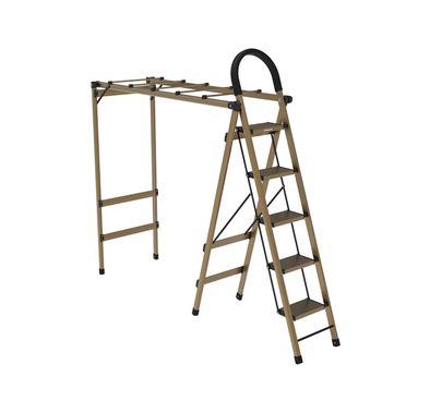 Porodo Lifestyle 5-Step Ladder & Clothes Rack with 90kg L...