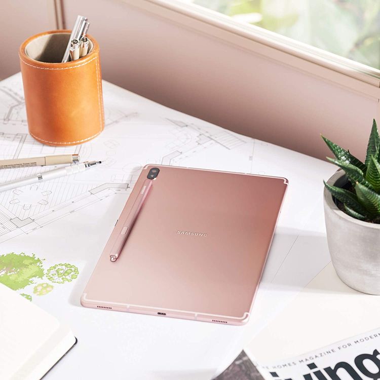 Samsung Galaxy Tab S6 with S Pen SM-T865 (Wi-Fi + Cellular ) 10.5" inch Display 6GB RAM / 128GB ROM, 7040 mAh Long-Lasting Battery, 15W Fast Charging,  8MP Front & 13MP Rear Camera, Tablet with Fingerprint Sensor -  Rose Blush