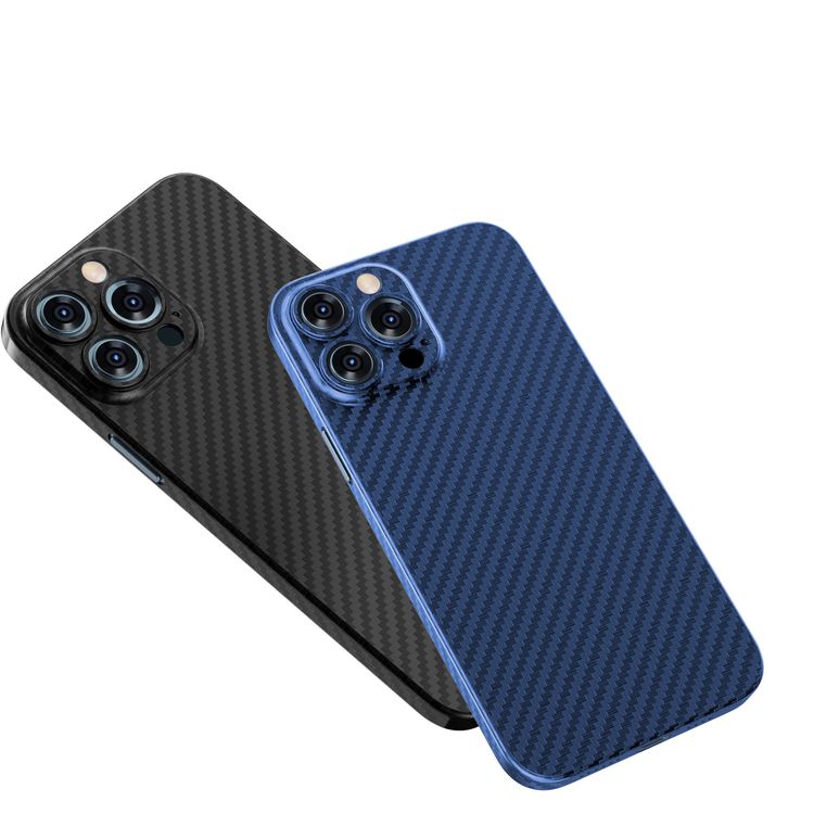 Green Lion Fibra de Carbon Case for iPhone 13 Pro 6.1" , Drop & Shock Absorption Protective Back Cover Suitable with Wireless Charging Officially Licensed - Blue