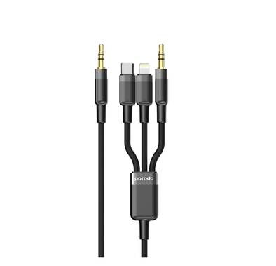 Porodo Multi-Device AUX 3.5mm Type-C Cable With Lightning...
