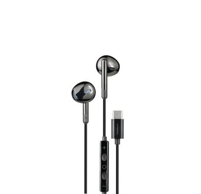 Powerology Type-C Stereo Earphones with HD Sound Quality,...