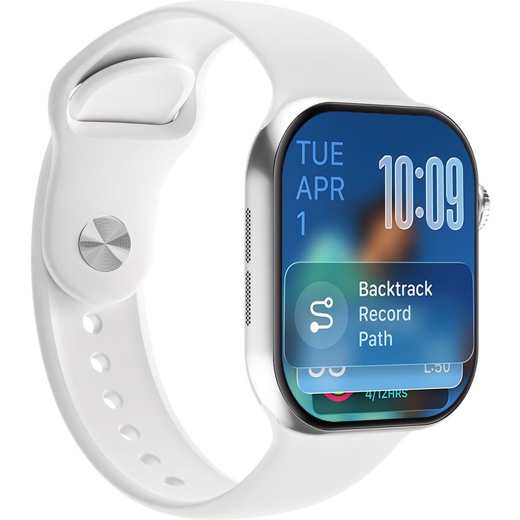 Green Lion Communicate Smart Watch with 2.07" IPS Dispaly, 380mAh Battery Capacity, Wireless Charging, AI Voice Assistant, 1GB Flash, 3-5 Days Working Time - Silver