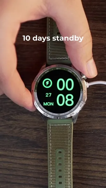 Green Lion Signature Pro Smartwatch in UAE | Super AMOLED Display - Silver Color | (GNSIGNPROSWSL)