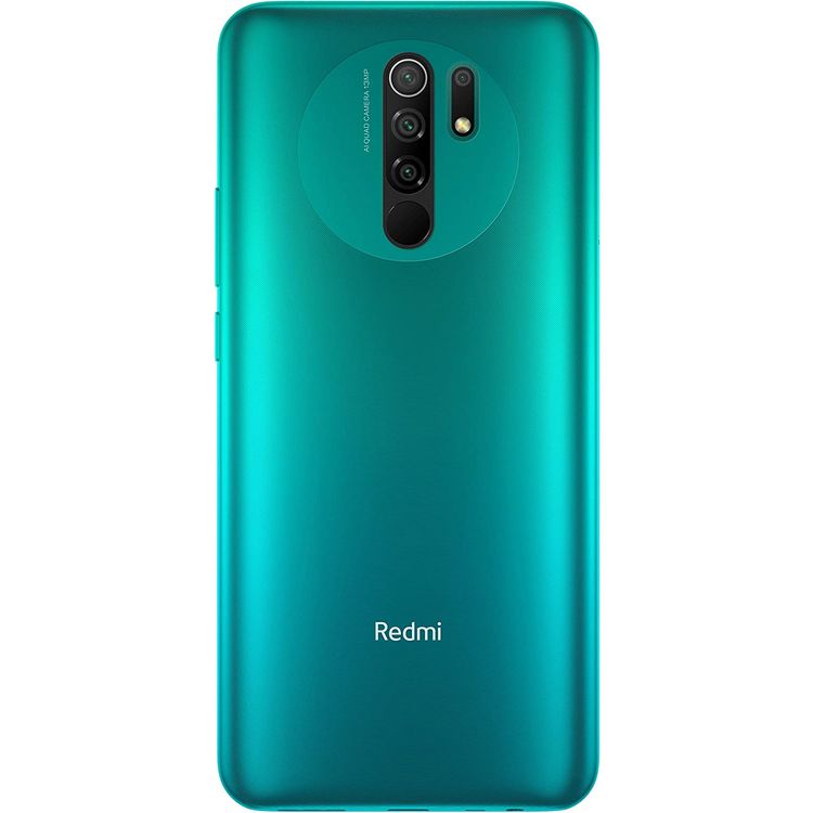 هاتف Redmi 9 الذكي ثنائي الشريحة 4G LTE بشاشة 6.53 بوصة وذاكرة وصول عشوائي 4 جيجابايت / ذاكرة تخزين داخلية 64 جيجابايت وكاميرا أمامية بدقة 8 ميجابكسل وكاميرا خلفية بدقة 13 ميجابكسل وشريحة MediaTek Helio G80 وبطارية 5020 مللي أمبير تدوم طوال اليوم