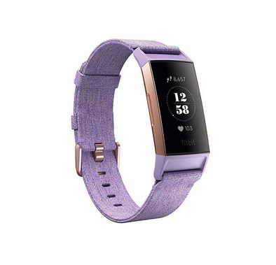 Fitbit Charge 3 Fitness Wristband with Heart Rate Tracker S.E. - Rose Gold/Lavender
