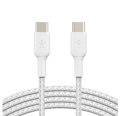 Type C Cable Belkin CAB004BT1MWH USB-C to USB-C Cable Braided, 1M - White