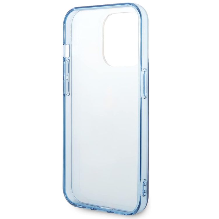 USPA PC/TPU Case with Tie&Dye Design & Horse Logo iPhone 14 Pro Max Compatibility - Blue