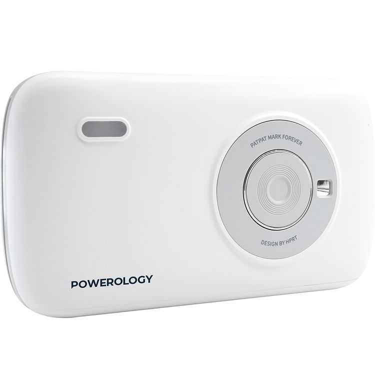 طابعة باورولوجي فيفانت ميني الحرارية مع خرطوشة طباعة فورية، بدقة 300 نقطة في البوصة، سرعة طباعة 40 ثانية لكل ورقة، عرض ورق 5.5 سم، سعة بطارية 800 مللي أمبير، 20 قطعة من الفيلم، حجم الفيلم 2.2×3.4 إنش، طبقة خاصة من الطلاء، حساسية عالية للحرارة - أبيض