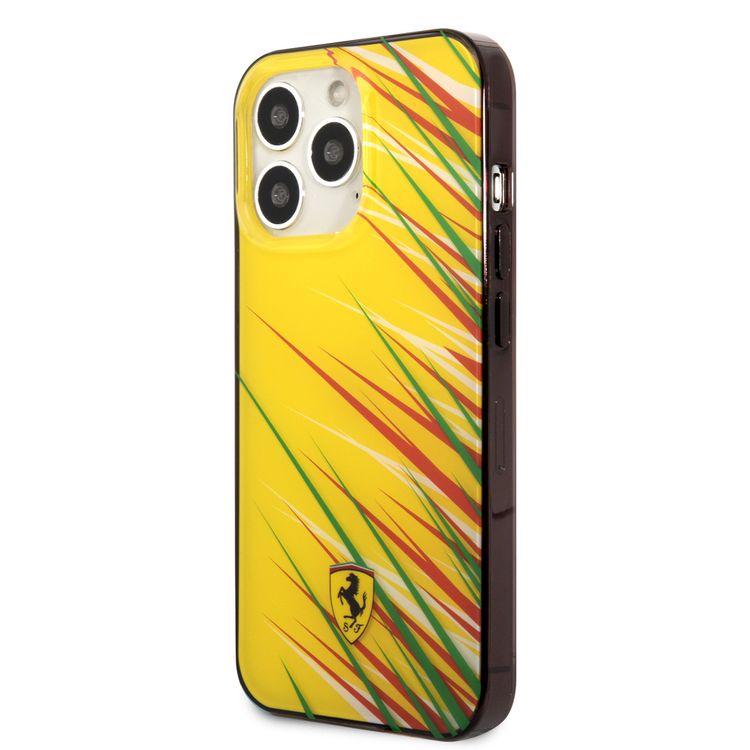 FERRARI HC PC/TPU Double Layer Grass  Hard Case, Drop protection, Compatible with iPhone 13 Pro Max,  - Yellow