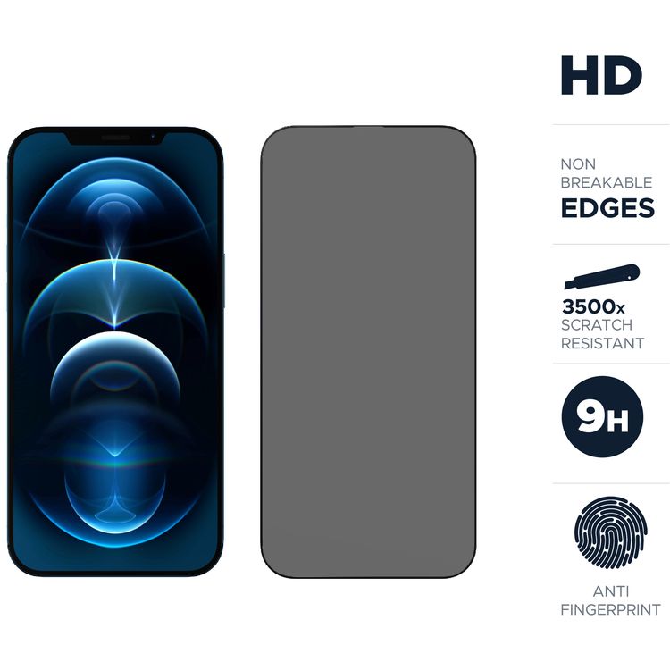 Levelo 9H Anti-Glare Tempered Glass Screen Protector Compatible for iPhone 12 / 12 Pro (6.1") Scratch Resistance - Anti-Bacterial Screen Guard Protector w/ Alignment Frame - Clear