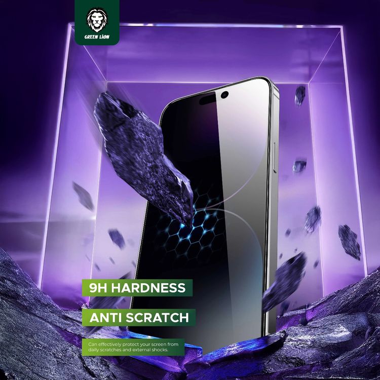 Green Lion 9H Steve Privacy Screen Protector for iPhone 15 Pro Max, Anti-Peeping for Side View Blocking, Anti-Fingerprint & Anti-Scratch, Grease Resistance, Bubble-Free Installation - Black