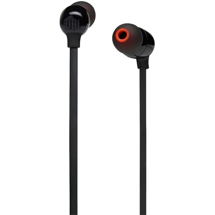 سماعات JBL T125 اللاسلكية داخل الأذن، وقت تشغيل يصل إلى 16 ساعة، إصدار البلوتوث 5، اتصال متعدد النقاط، إدارة الكابلات المغناطيسية، دعم المساعد الصوتي - أسود