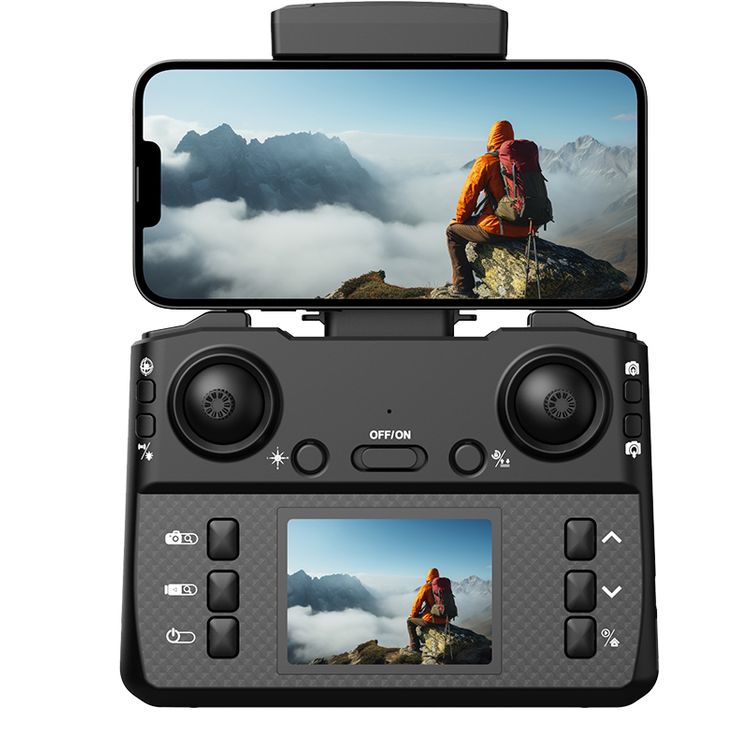 Porodo Aero View Drone with 120m Operational Distance, 360° Flip and Roll, Easy Takeoff & Landing, Up to 12 Minutes Flight Time, 10Km/h Max Speed, 120 Minutes Charging Time - Black 