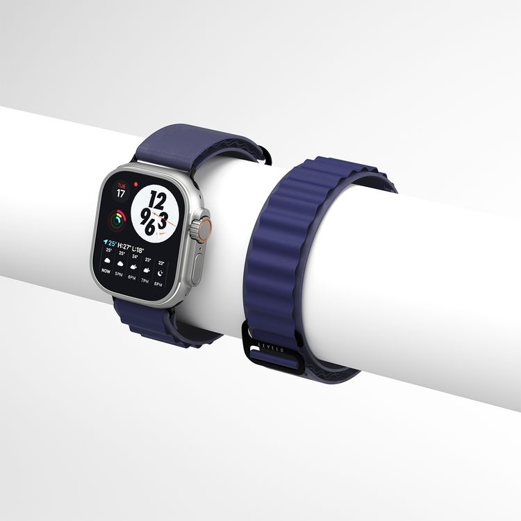 Levelo Ace Loop Watch Strap with Titanium G Hook Buckle for Apple Watch 49/45mm, Sweat & Water Resistant, Compatible with SE, Series 8, 7, 6, 5 & 4, Soft & Comfortable Fit - Blue