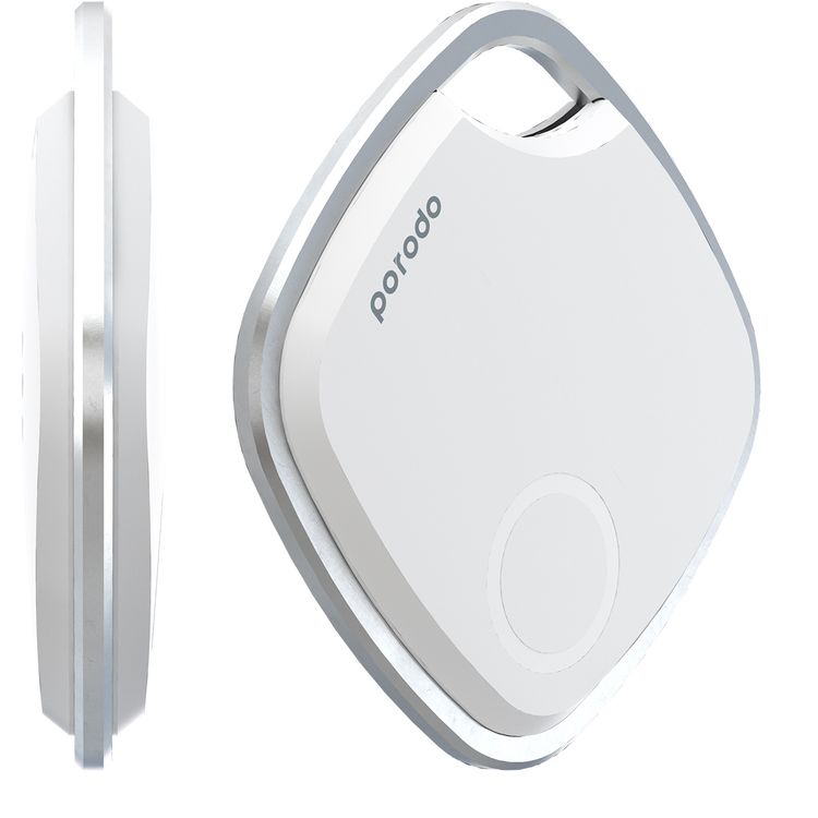 Porodo Lifestyle Smart Tracker مع إنذار القرب ، IP67 مقاوم للماء ، مصراع الكاميرا عن بُعد ، اتصال Bluetooth ، وحدة تحكم التطبيق ، علامة موقع GPS ، ابحث عن زر الهاتف - أبيض