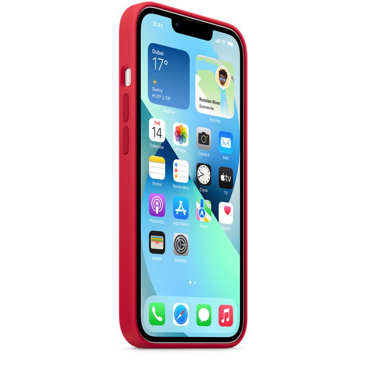 Apple Silicone Case with MagSafe Compatible for iPhone 13 (6.1") – (PRODUCT) RED