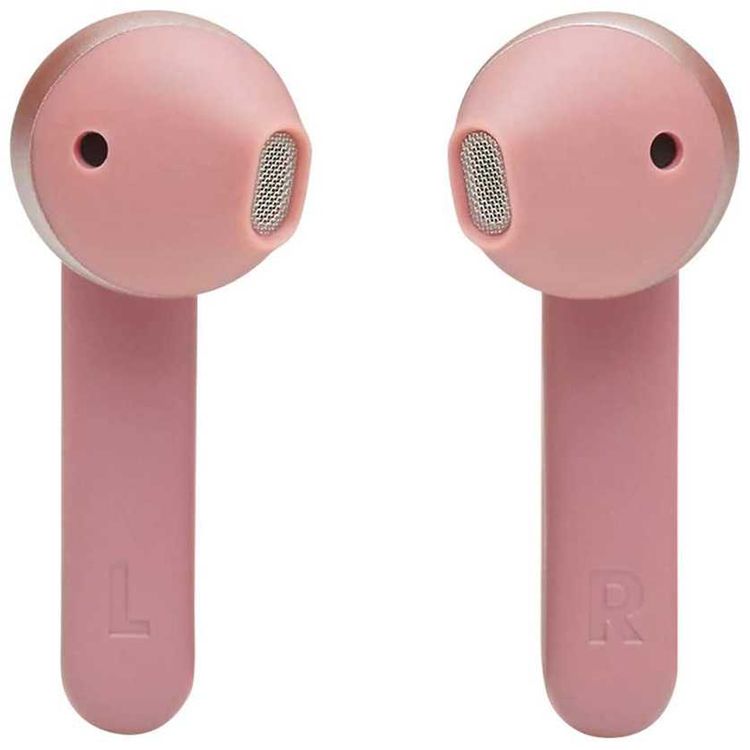 JBL T225 True Wireless Earbud Headphones, Pure Bass Sound, Bluetooth, 25-hours Battery Life, Dual Connect, Native Voice Assistant - Pink
