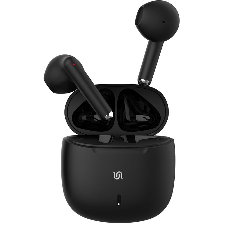 Porodo Soundtec Papillon True Wireless with Ergonamic Design, Touch Control, Auto-Pair, HiFi Audio, Deep Bass, 5 Hours Playtime, Type-C Charging - Black