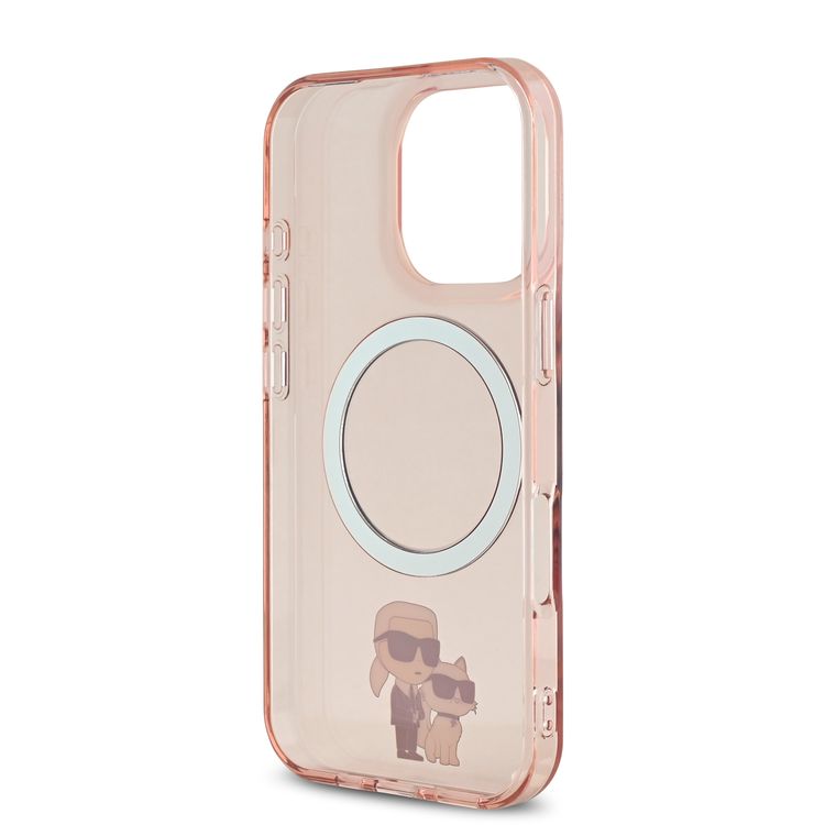 KARL LAGERFELD Magsafe IML Hard Case with NFT KARL & CHOUPETTE for iPhone 16 Pro Max - Pink