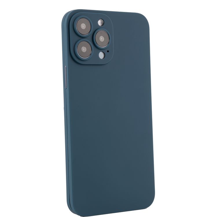 Devia 2 in 1 Ultra-Thin Tempered Glass Protective Case for iPhone 13 Pro Max (6.5") Screen Guard Anti Scratch, 360 Full Body Screen Protector with Alignment Frame Blue