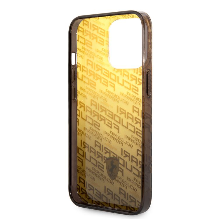 Ferrari PC/TPU Scuderia Dyed Bumper  Case, Drop protection, Compatible with iPhone 13 Pro Max - Yellow