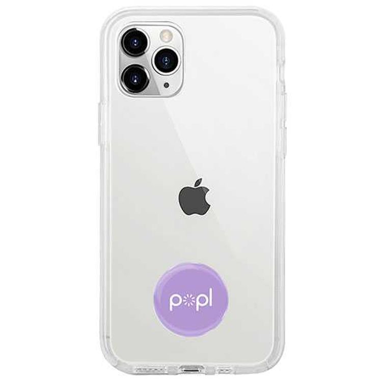 Popl Digital Business Card and Phone Accessory - NFC Tag That Instantly Shares Social Media, Payment Platforms and More - Compatible with iOS and Android - Purple