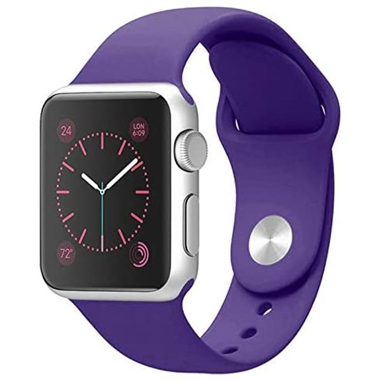 Porodo iGuard Silicone Watch Band Compatible for Apple Watch 38/ 40/ 41mm - Dark Violet