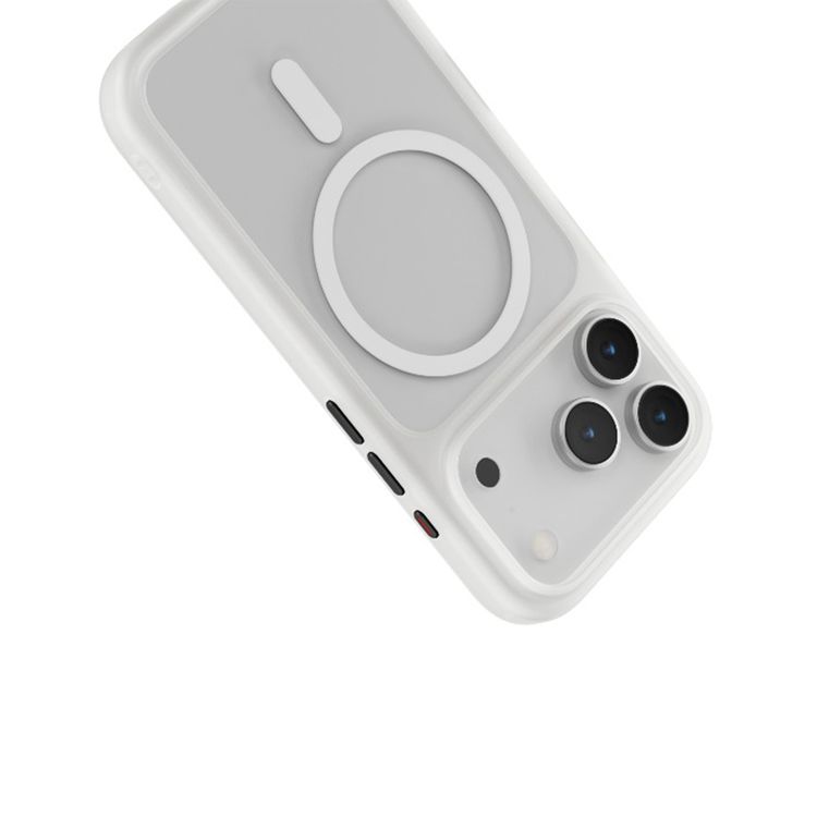 Levelo Solo Matte MagSafe Case for iPhone 17 Pro Max, 9H Tempered Glass, 3H Anti-Scratch Coating, Raised Bezels for Camera & Screen, Clear Back with Matte TPU Bumper, Anti-Fingerprint, Dust-Free Design - White