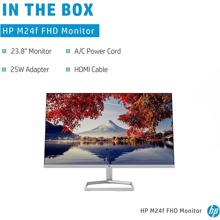 HP Monitor M24F Full HD IPS (23.8 Inch) - Silver Black - 24 Inch