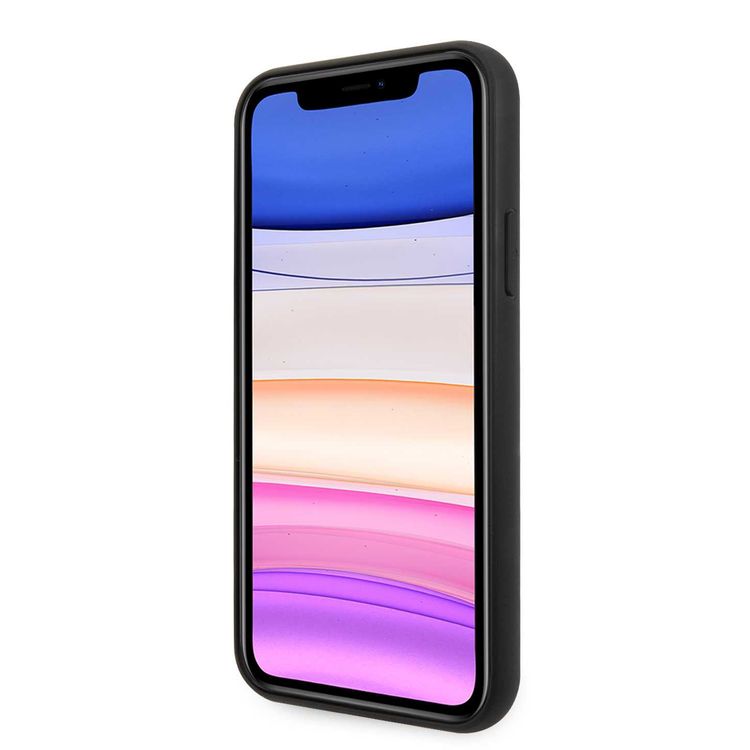 CG MOBILE Guess PC/TPU Layer Gold Glitter Marble Case Compatible with iPhone 11, Minimalist Design, Supports Wireless Charging, Scratch Resistant, Officially Licensed - White