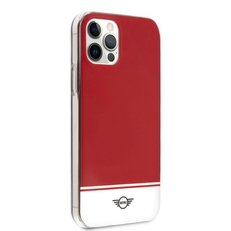 Mini Cooper PC/TPU Bottom Stripe Hard Case for iPhone 12 / 12 Pro (6.1") - Red