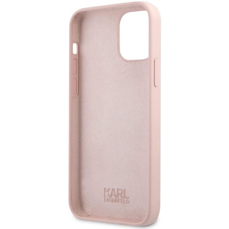 Karl Lagerfeld Silicone Hard Case Choupette Head for iPhone 12 / 12 Pro (6.1") - Pink