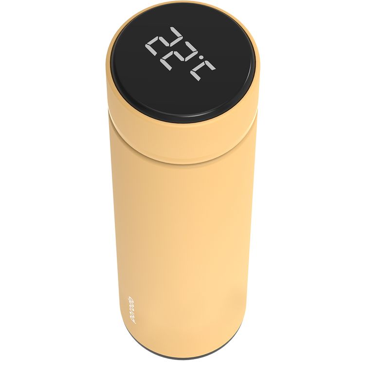 Porodo Smart Water Bottle with Temperature Indicator, 500ml Capacity, Temperature Sensor, LED Touch Sensitive Display - Orange