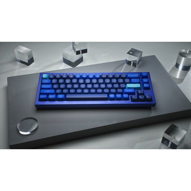 Keychron Q2 QMK Gateron G-PRO Mechanical Keyboard with RGB, Red Switch and Custom Hot-swappable | Ergonomic Design Gaming Keyboard - Navy Blue