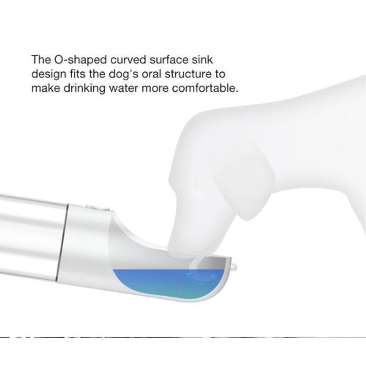 PETKIT Portable Pet Water Bottle with 300mL Capacity, Activated Carbon Filter, BPA-Free, Leak Proof, Portable - Clear