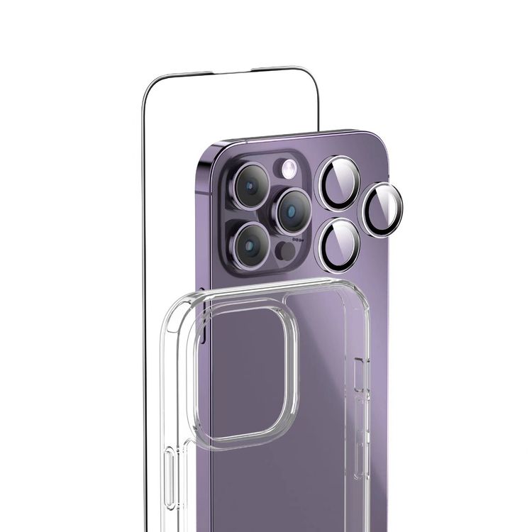 Green Lion 3 in 1 Protection Pack iPhone 14 Pro Max - Clear