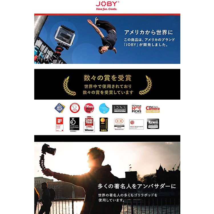 JOBY JB01560-BWW Handypod Mobile Mini Tripod with GripTight One Mount for Smartphone, Vlogging, Compact Cameras, LED, Microphones, Action Cameras- Black