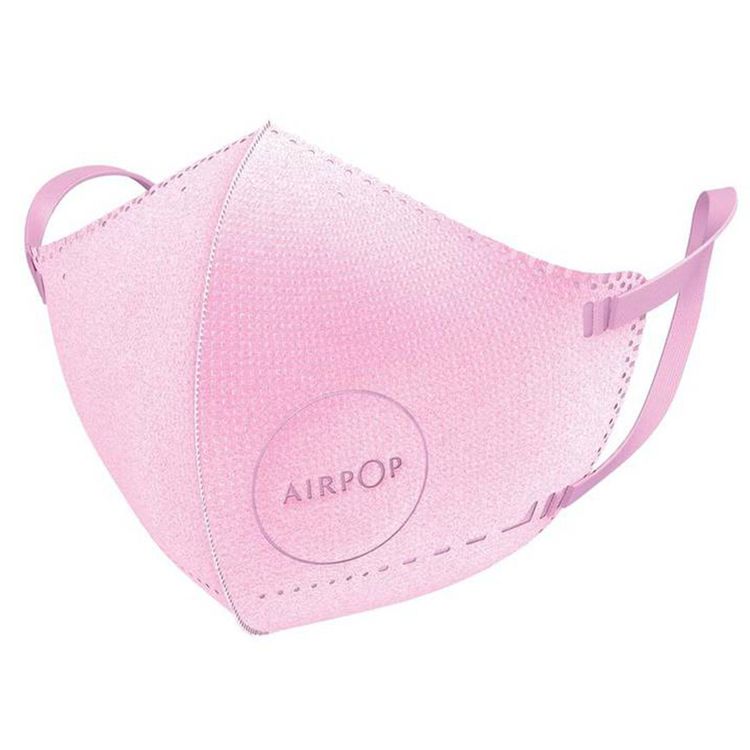 Airpop Pocket Reusable Kids Face Mask with 4 Pieces per Pack, 4-Layer Filter Face Covering, Up to 40 Hours of Wearability, 3D Structure, Soft Ergonomic Foam Seal, 99.3% Particle Filtration & 99.9% Bacterial Filtration - Pink