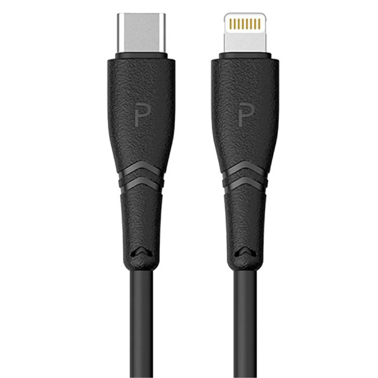 Pawa Solid Car Charger PD 48W +QC with Type-C to Lightning Cable - Black