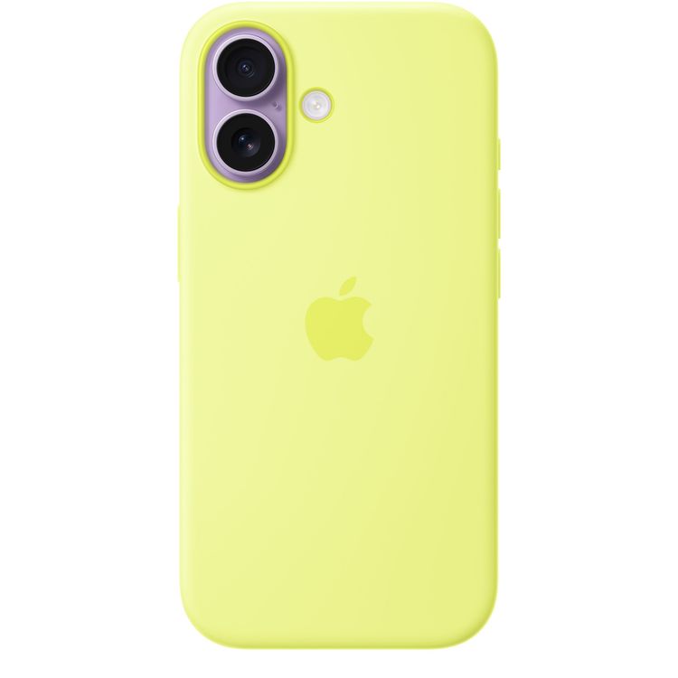 Apple iPhone 17 Silicone Case with MagSafe, Anti-Scratch, Drop Protection, Soft Microfiber Lining, Built-in Powerful Magnets - Neon Yellow