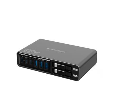 Powerology Univo Charging Station with 320W Total Output,...