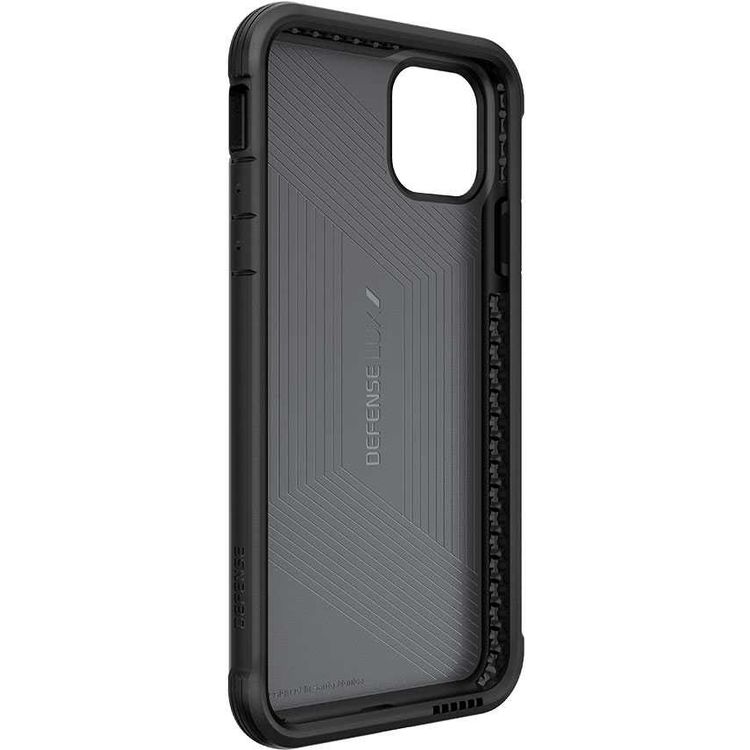 X-Doria Defense Lux Phone Case Compatible for iPhone 11 Pro Max (6.5") Suitable with Wireless Charging - Black Leather