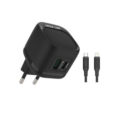 Green Lion PD 20W EU Wall Charger with USB-C to Lightning...
