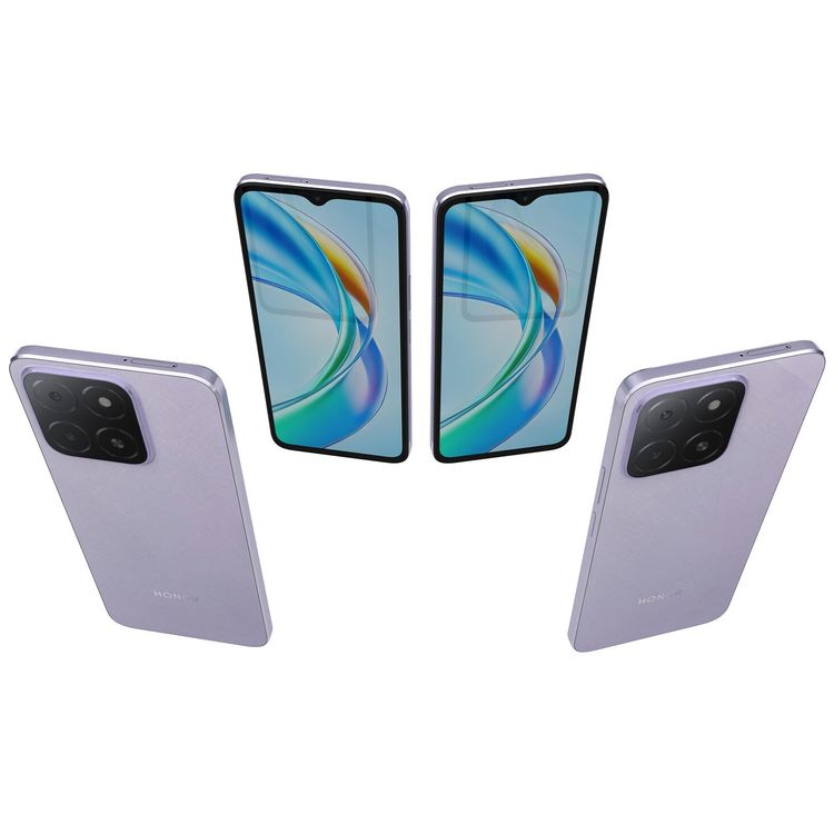 هاتف هواوي هونور X5b إصدار TRA، 6.56 بوصة، 4 جيجابايت رام، 64 جيجابايت تخزين، 13 ميجابكسل، ثنائي الشريحة، أندرويد 14، GSM، HSPA، LTE - أرجواني لامع